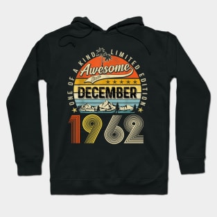 Awesome Since December 1962 Vintage 61st Birthday Hoodie